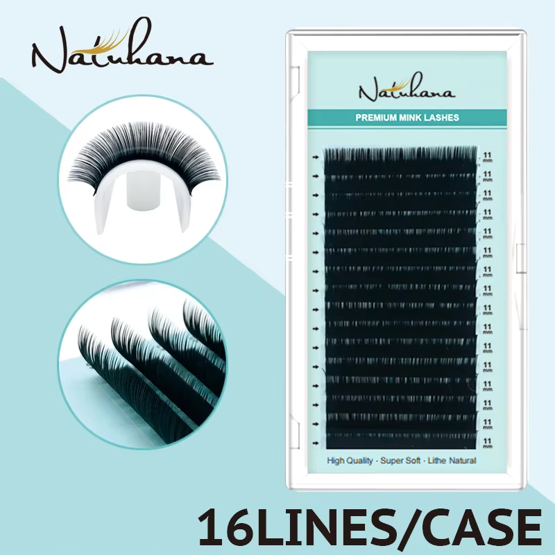 Eyelash Extension Korea Natural - NATUHANA Corea PBT 16 filas B