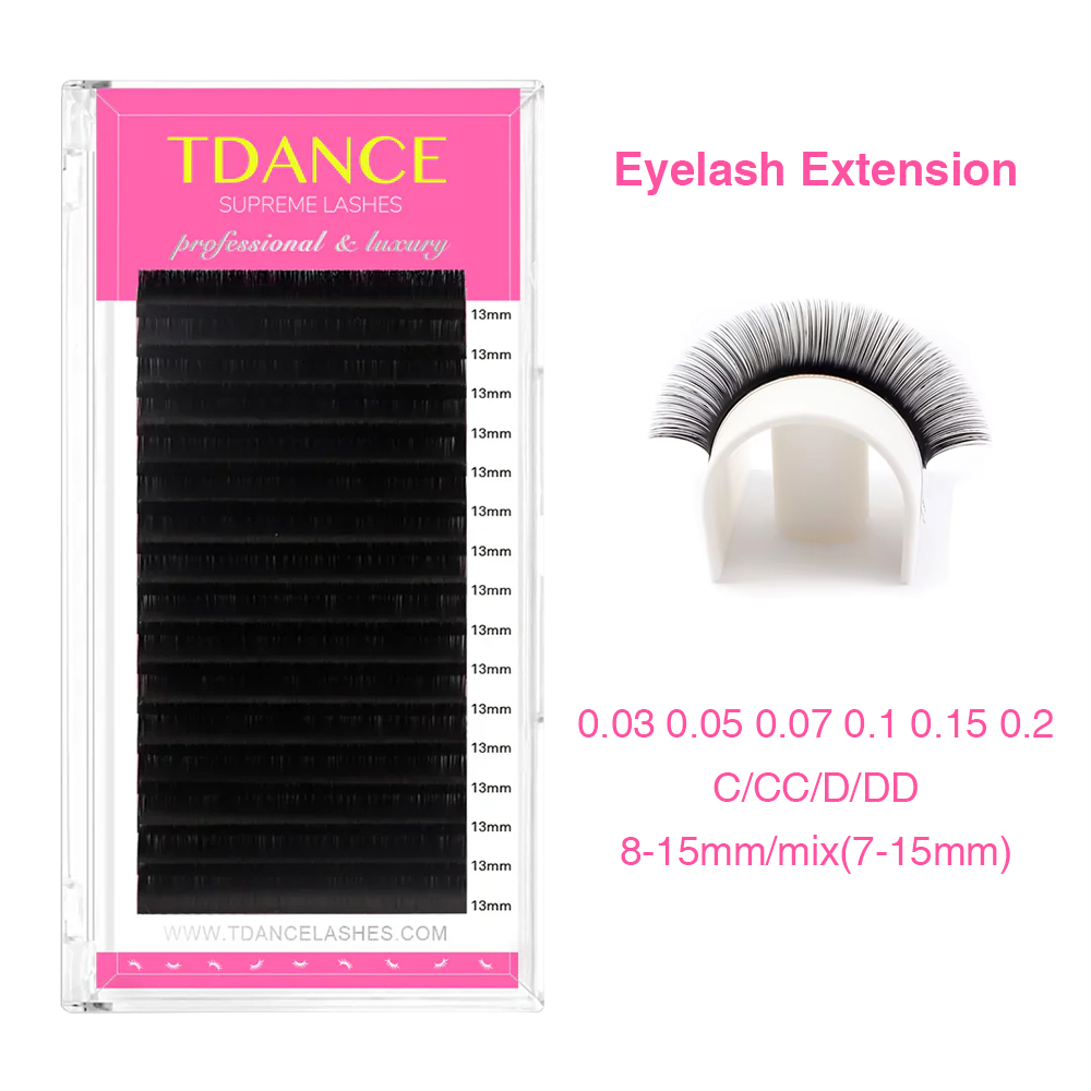 Eyelash Extension Korea Natural - TDANCE extensión de pestañas 16 filas