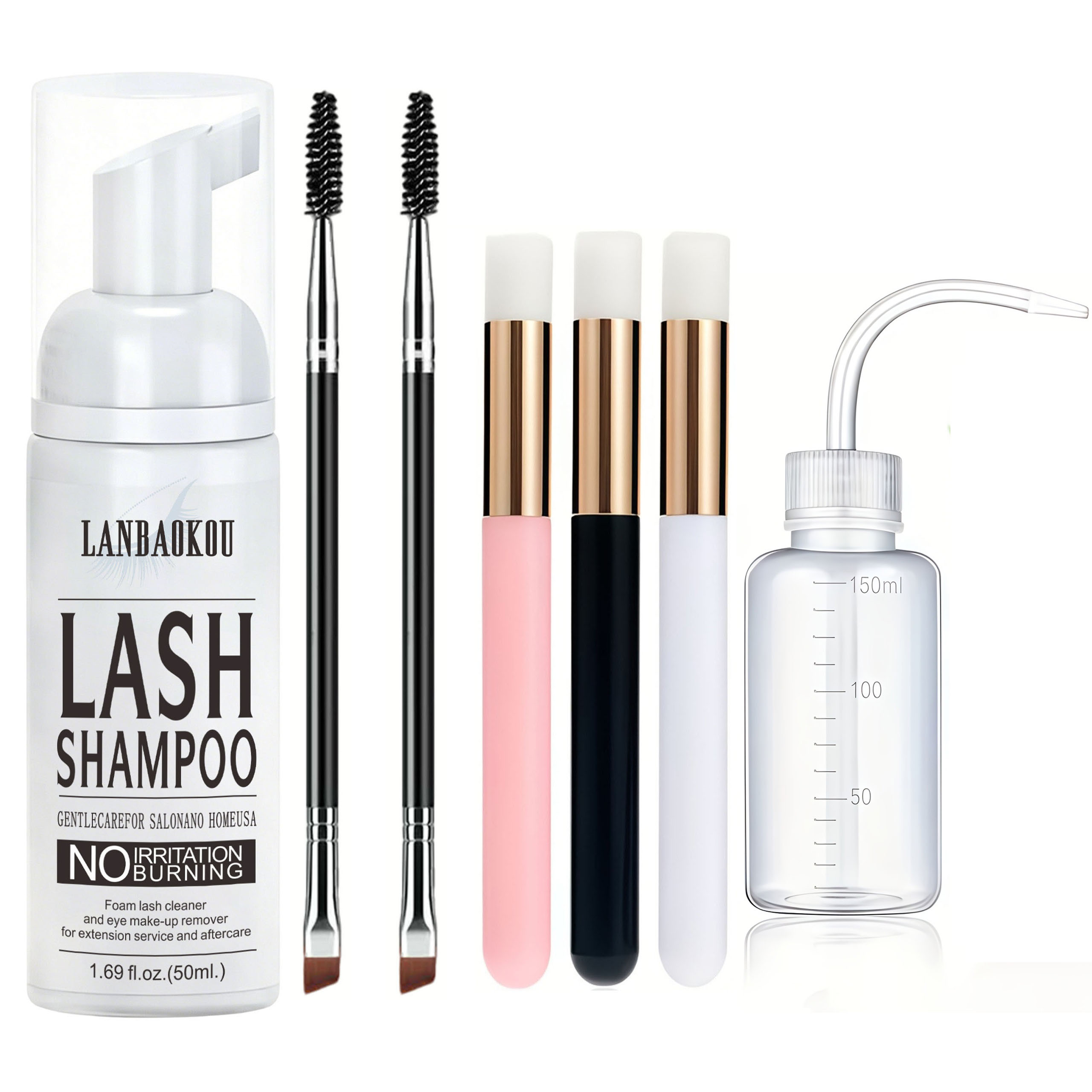 Eyelash Extension Equipment - Champú para Pestañas 50ML + Cepillo