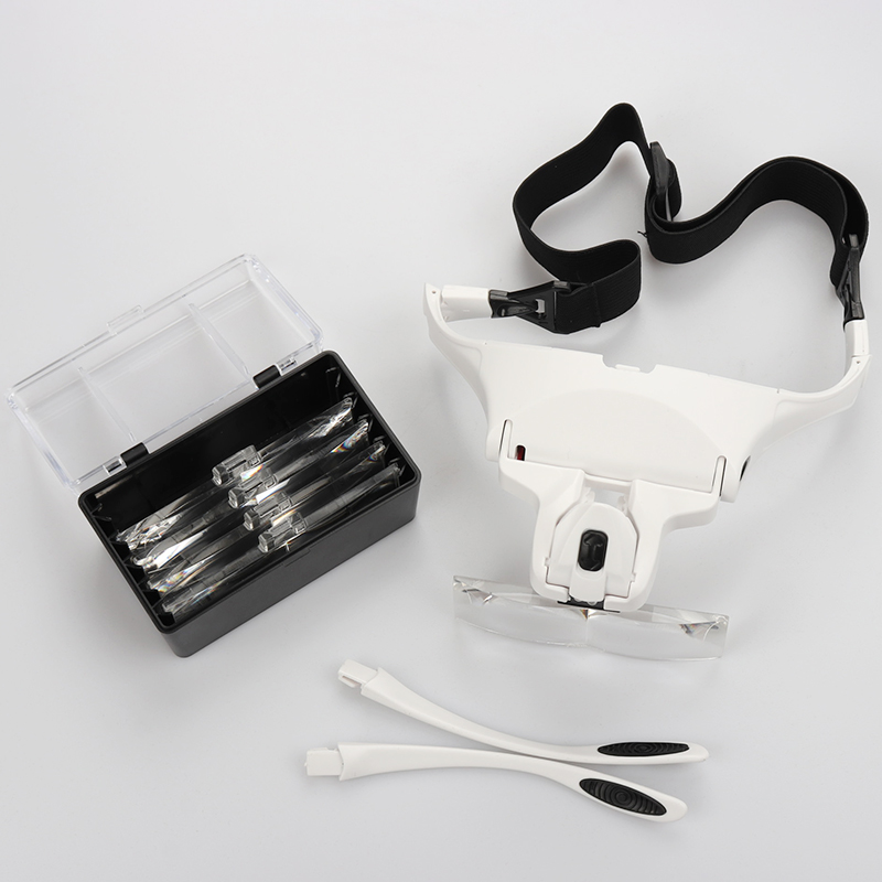 Eyelash Extension With Glasses - Lupa con diadema ajustable de 5