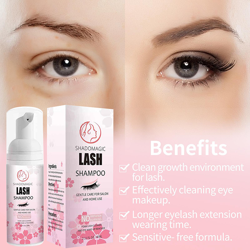 【A】Champú para pestañas de 60  - Eyelash Extension Foam Cleanser reseña y precio