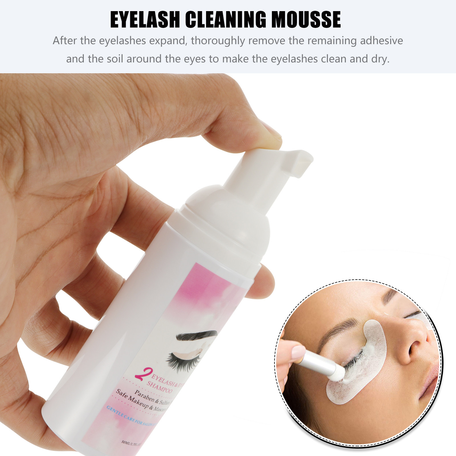 Champú para extensiones de pes - Eyelash Extension Foam Cleanser reseña y precio