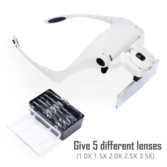 Gafas de aumento con luz LED p - Eyelash Extension With Glasses reseña y precio