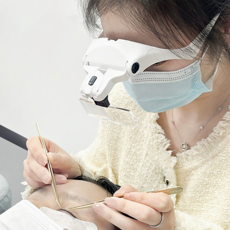 Lupa ajustable de 5 lentes, lu - Eyelash Extension With Glasses reseña y precio