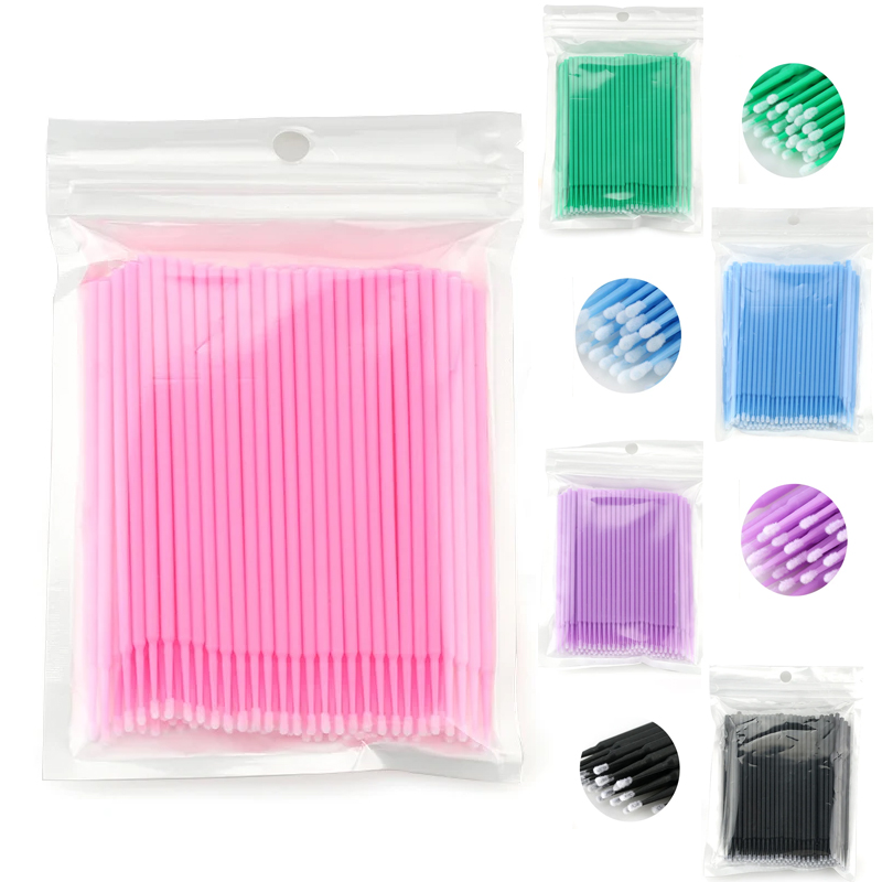 50/100 Uds microcepillos desec - Eyelash Extension Eyeliner reseña y precio