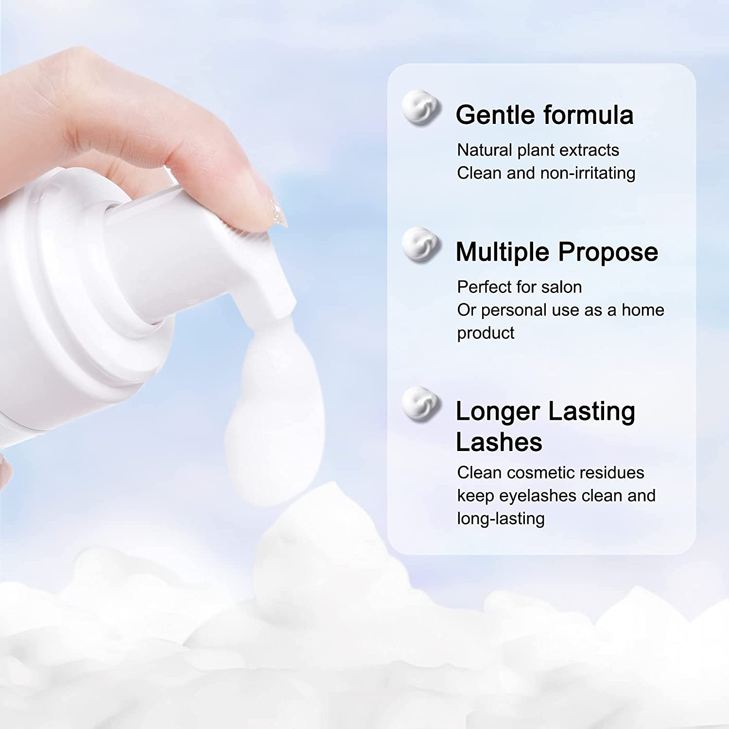 Lanthome Pro-shampoo para exte - Eyelash Extension Foam Cleanser reseña y precio