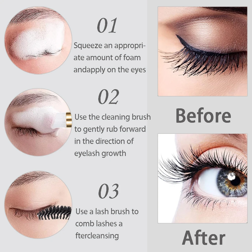 40 unids/set cepillo de botell - Eyelash Extension Foam Cleanser reseña y precio