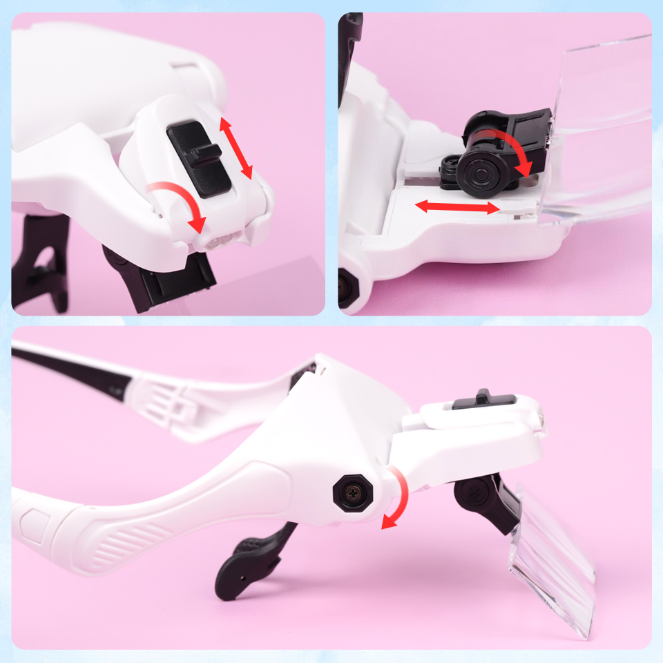 Diadema con lupa ajustable de  - Eyelash Extension With Glasses reseña y precio