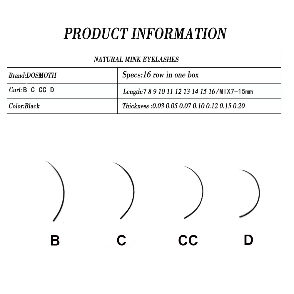 DOSMOTH 10 cajas 16 filas 7-16 - Individual Lash Tray reseña y precio